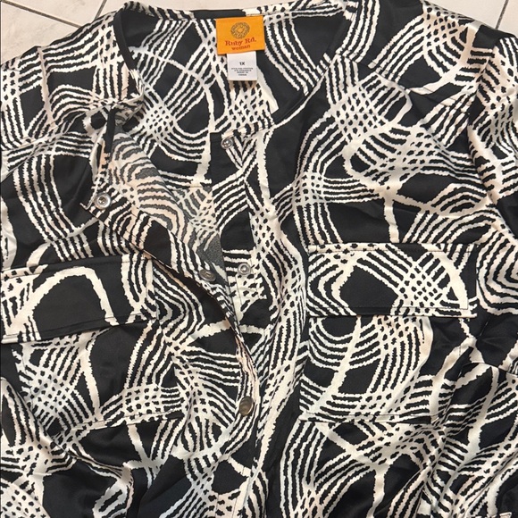 Ruby Rd. Black and White Utility Jacket - Picture 2 of 4